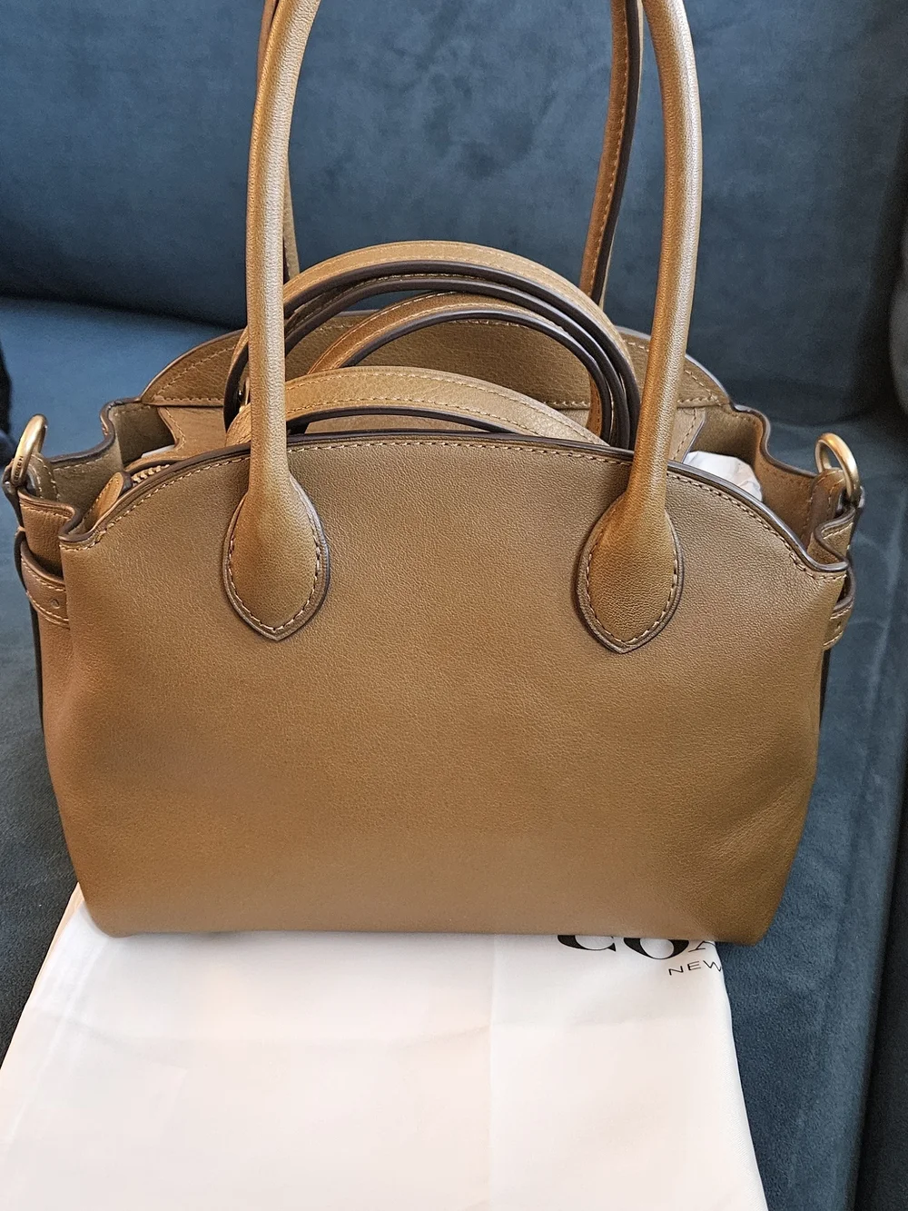 Coach Empire 21 Leather Satchel with Top Handles - Muted Olive